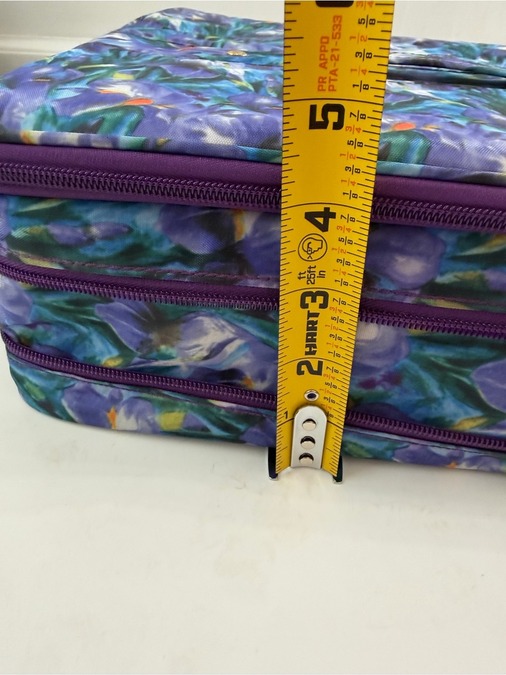 JOY MANGANO Purple Iris Jewelry Travel Organizer Zippered Carry - Picture 8 of 8